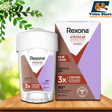 Sáp Khử Mùi Rexona Clinical Protection Cream Gentle Dry 48g/45ml